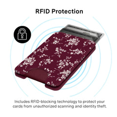 French Burgundy Floral MagSafe Wallet