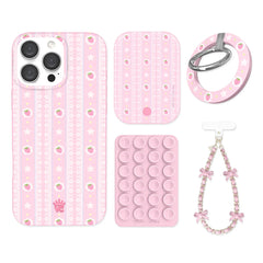 Strawberry Macaron iPhone Bundle Set - Grip