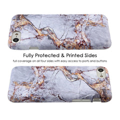 Gray & Gold Marble iPhone Case