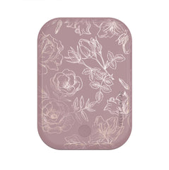 Dusty Rose Chrome Floral Portable MagSafe Charger Power Pack