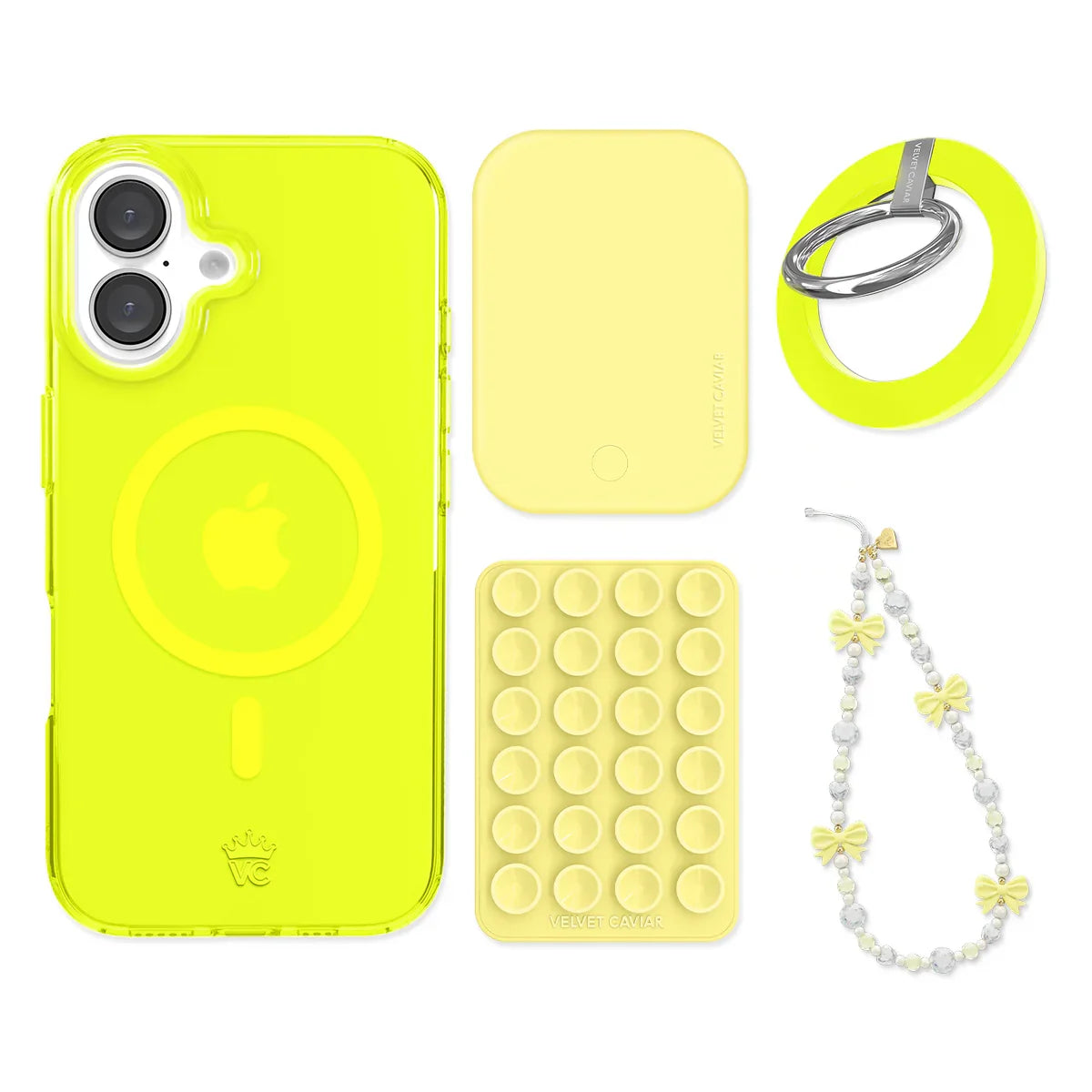 Neon Yellow iPhone Bundle Set - Grip