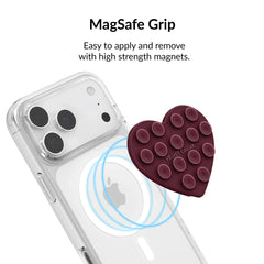 Burgundy Heart MagSafe MightyGrip