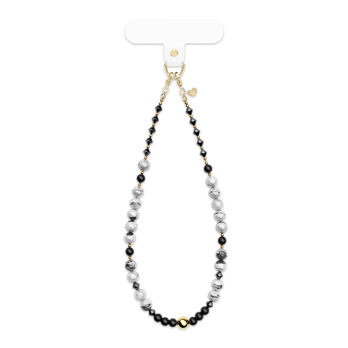 Stone Grey Gemstone Phone Charm