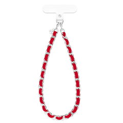 Red Leather Chain Phone Charm