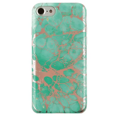 Turquoise Rose Gold Chrome iPhone Case