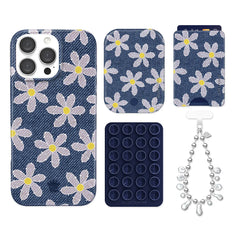 Denim Daisy iPhone Bundle Set - Wallet