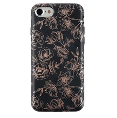 Floral Rose Gold Chrome iPhone Case