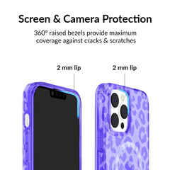 Electric Purple Leopard iPhone Case