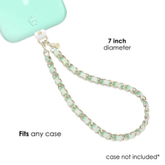 Mermaid Holo Leather Chain Phone Charm