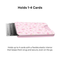 Dainty Pink Floral MagSafe Wallet