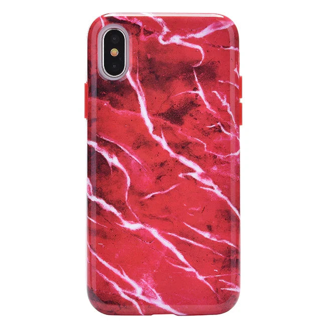 Red Velvet Marble iPhone Case