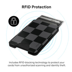 Noir Vibe Checkered Magsafe Wallet