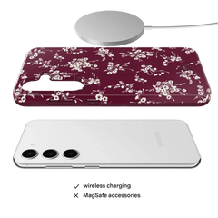 French Burgundy Floral Samsung Case