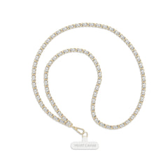 Silver Leather Chain Phone Crossbody Strap