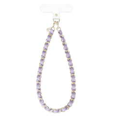 Lilac Leather Chain Phone Charm