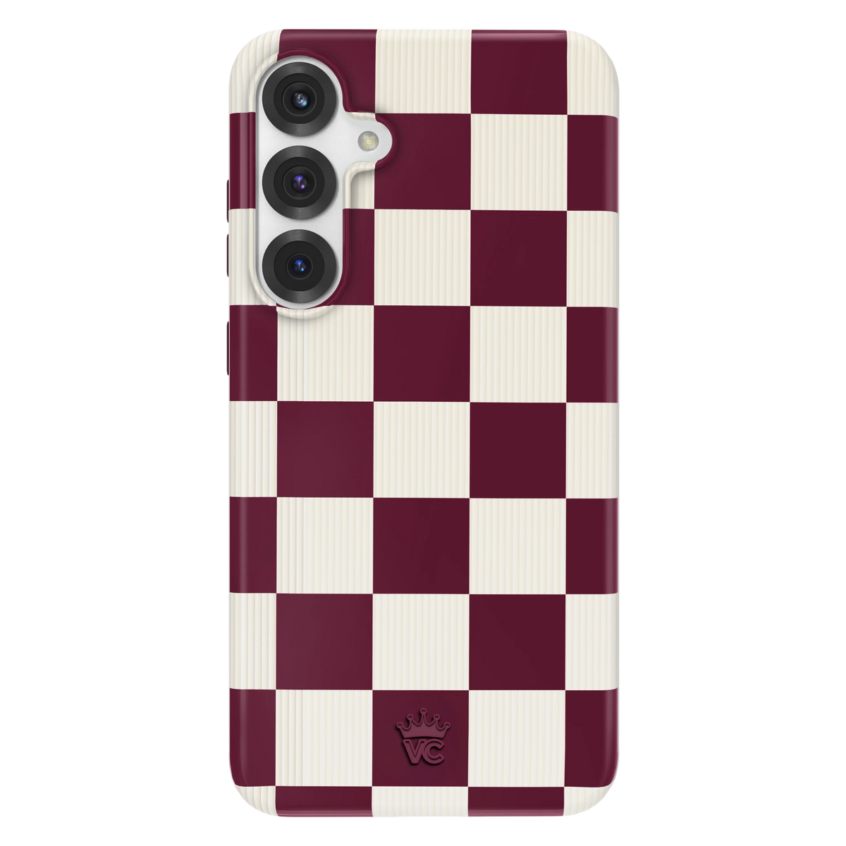 Burgundy Vibe Checker Samsung Case