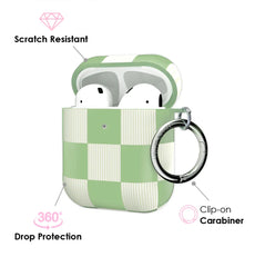 Pistachio Vibe Checkered AirPod Case