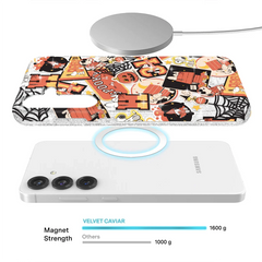 Snoopy Halloween Varsity Glitter Samsung Case