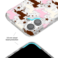 Pink Pony Glitter iPhone Case