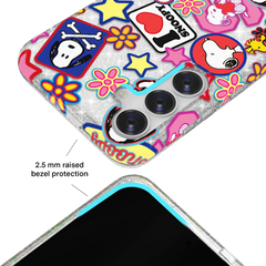 Snoopy Patchwork Glitter Samsung Case