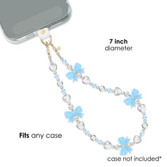 French Blue Bow Phone Charm