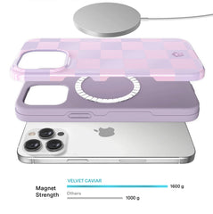 Lilac Vibe Checkered iPhone Case