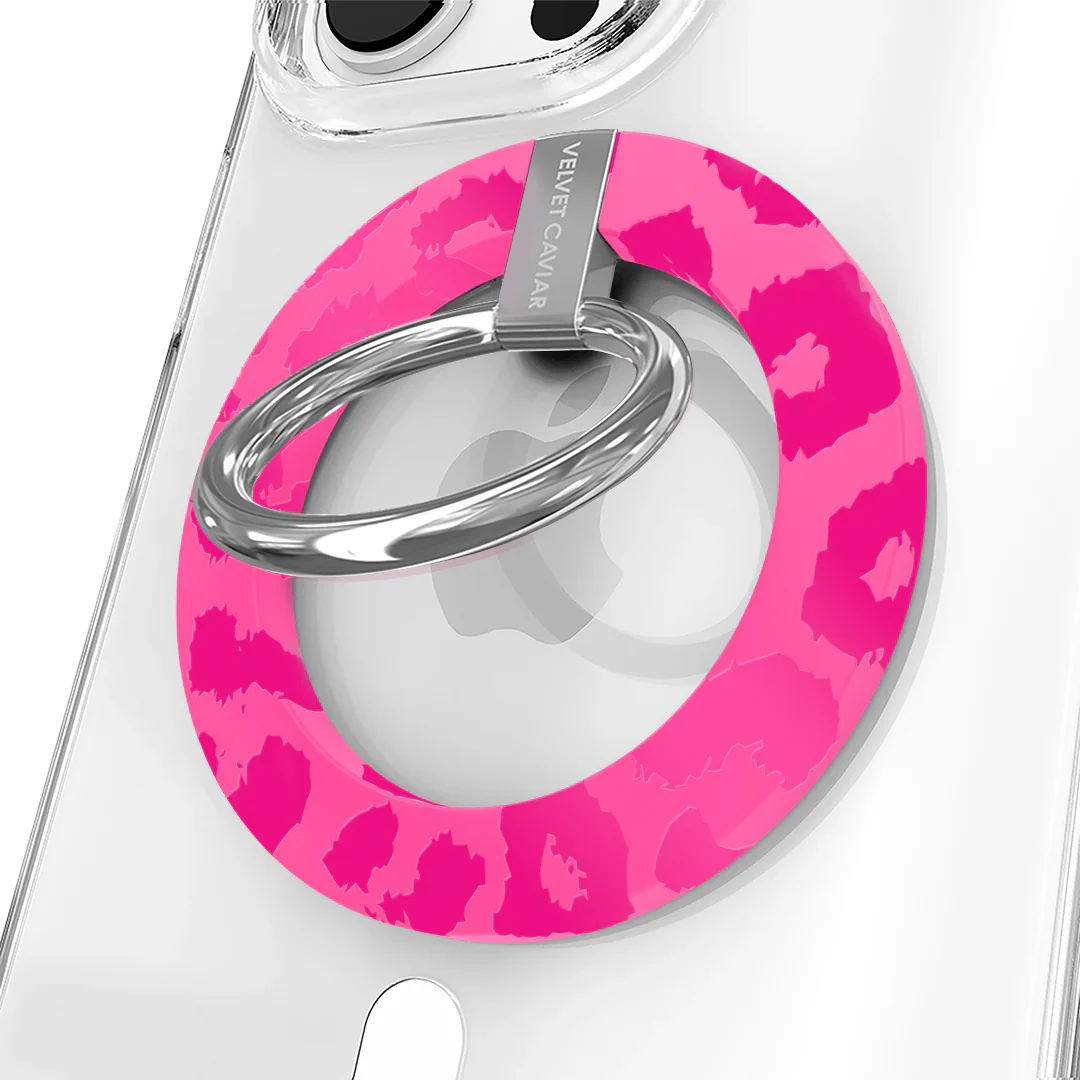 Even Hotter Pink Leopard MagSafe Grip Ring