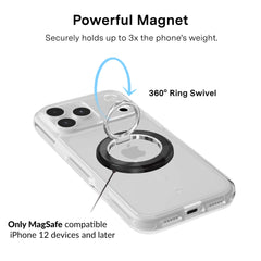Noir Vibe Checkered MagSafe Grip Ring