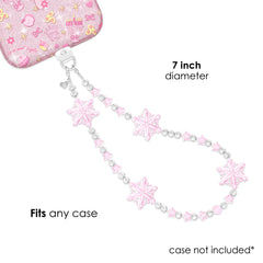 Pink Snowflake Phone Charm
