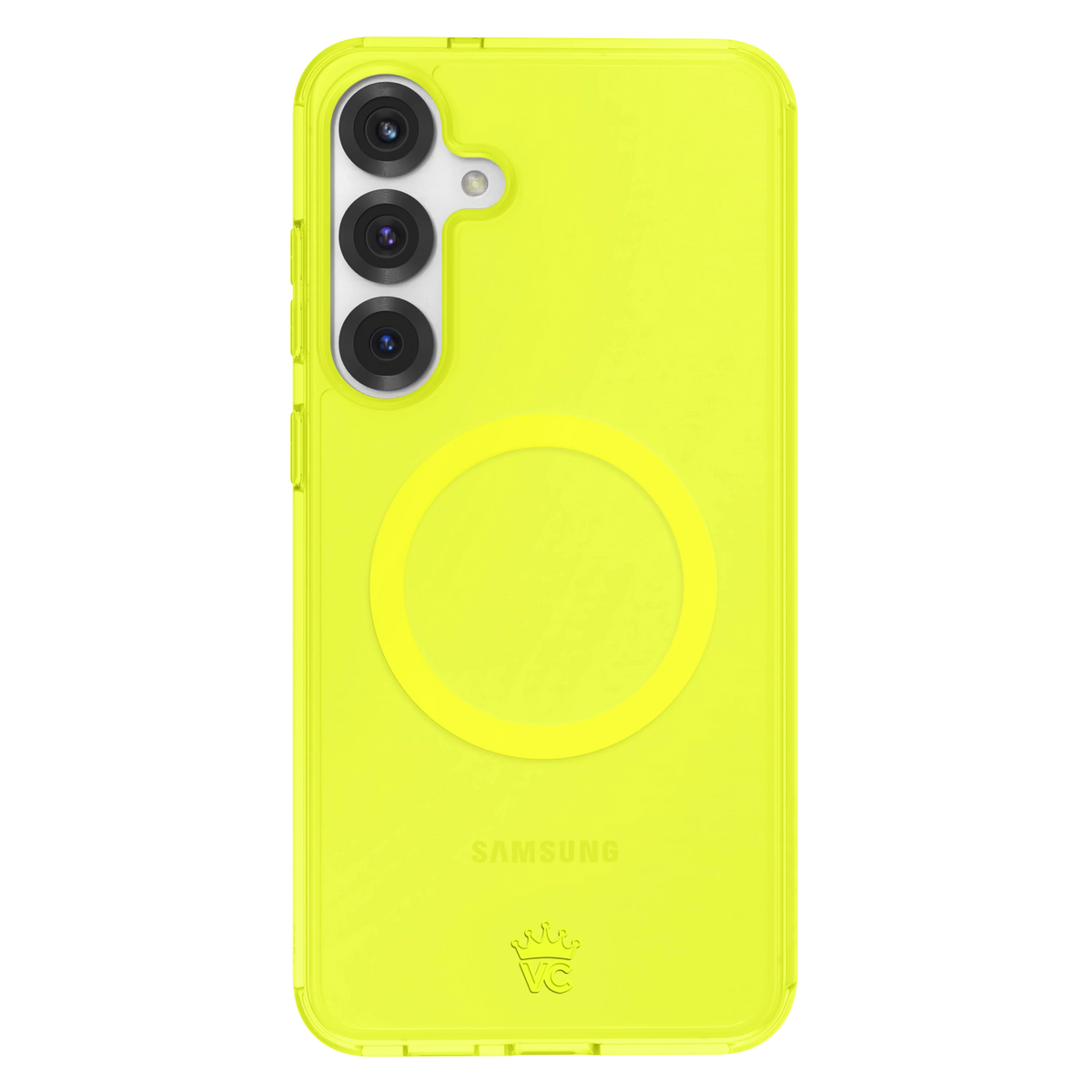 Neon Yellow Clear Samsung Case