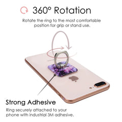 Purple Stone Marble Phone Ring