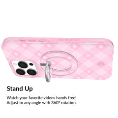 Dolly Pink Gingham MagSafe Grip Ring