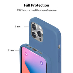 Linen Blue Silicone iPhone Case