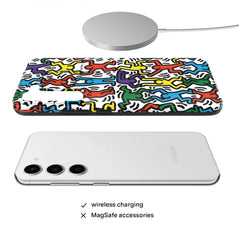 Keith Haring Rainbow Dancers Samsung Case