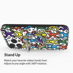 Keith Haring Rainbow Dancers MagSafe Grip Ring