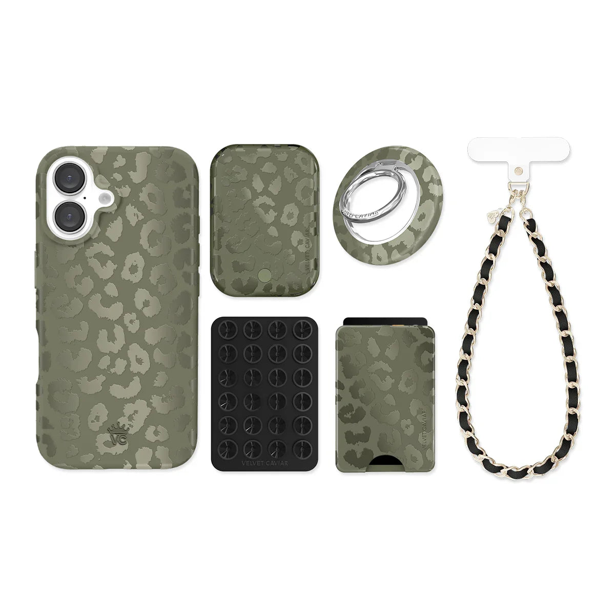 Olive Leopard iPhone Bundle Set