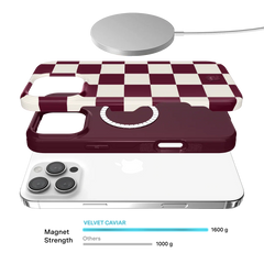 Burgundy Vibe Check iPhone Case