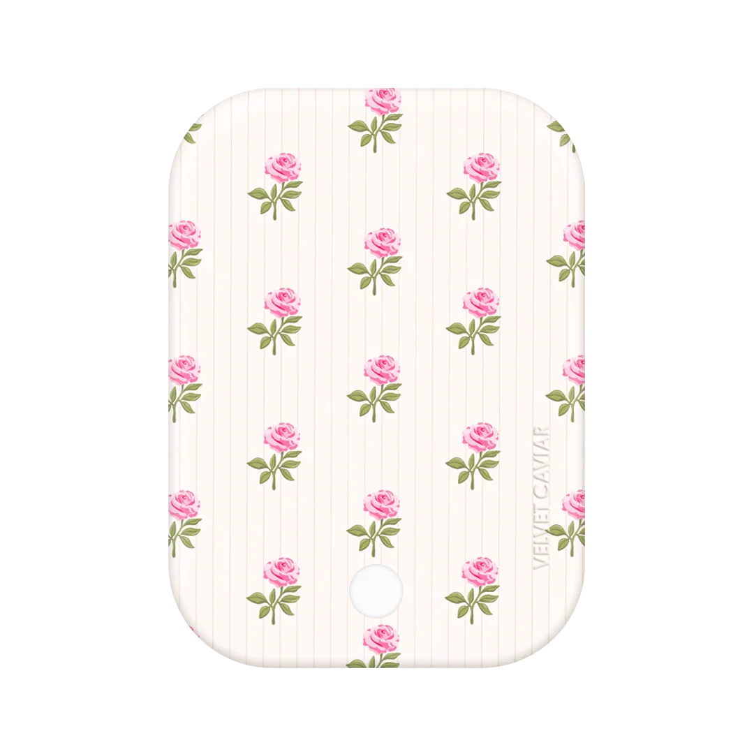 Pink Peony Floral Portable MagSafe Charger Power Pack
