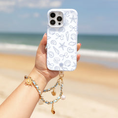 Coastal Princess Leather Chain Phone Charm