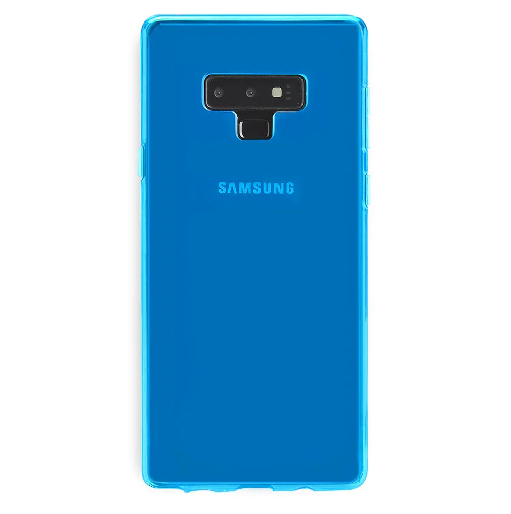 Neon Blue Clear Samsung Case
