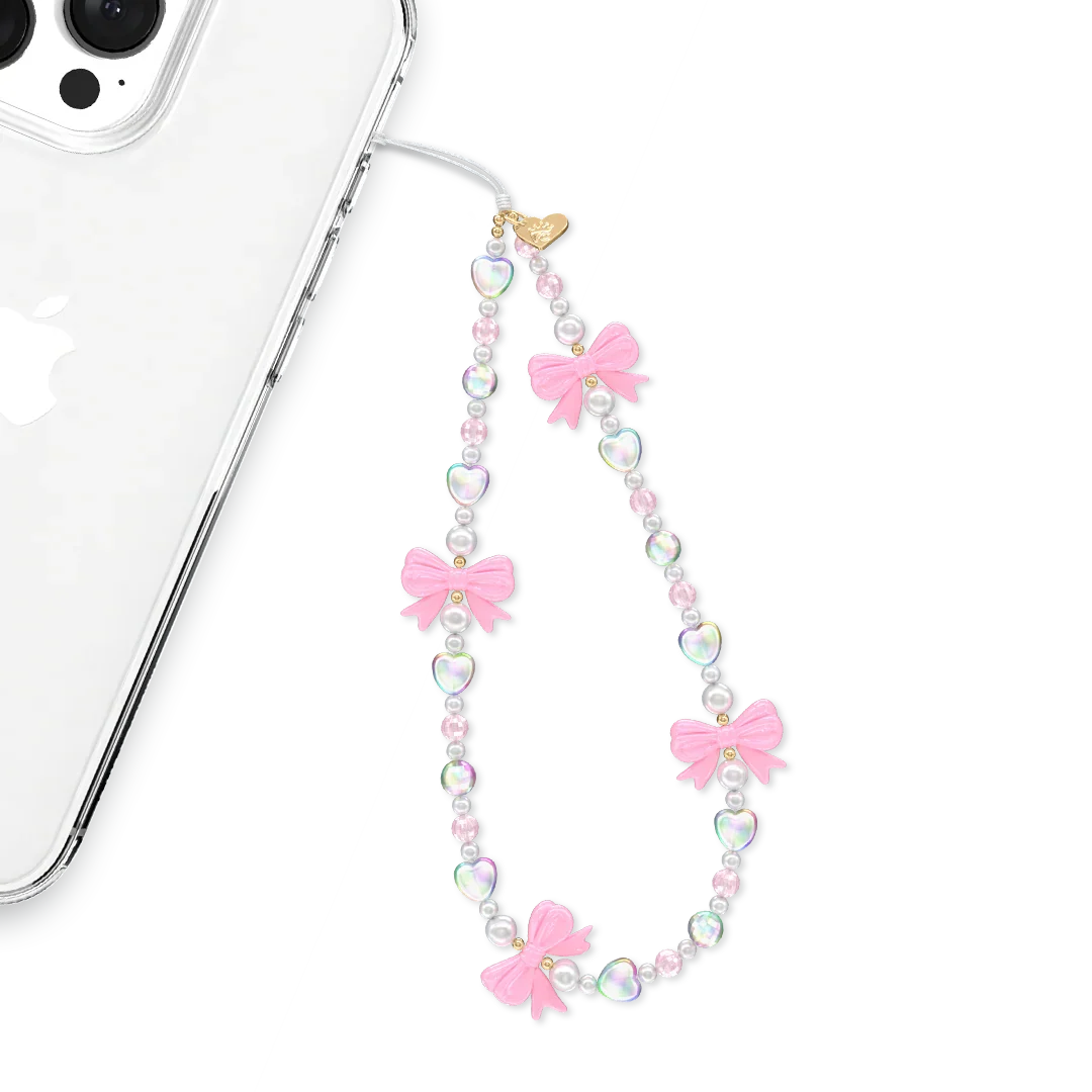 Pink Bow Phone Charm