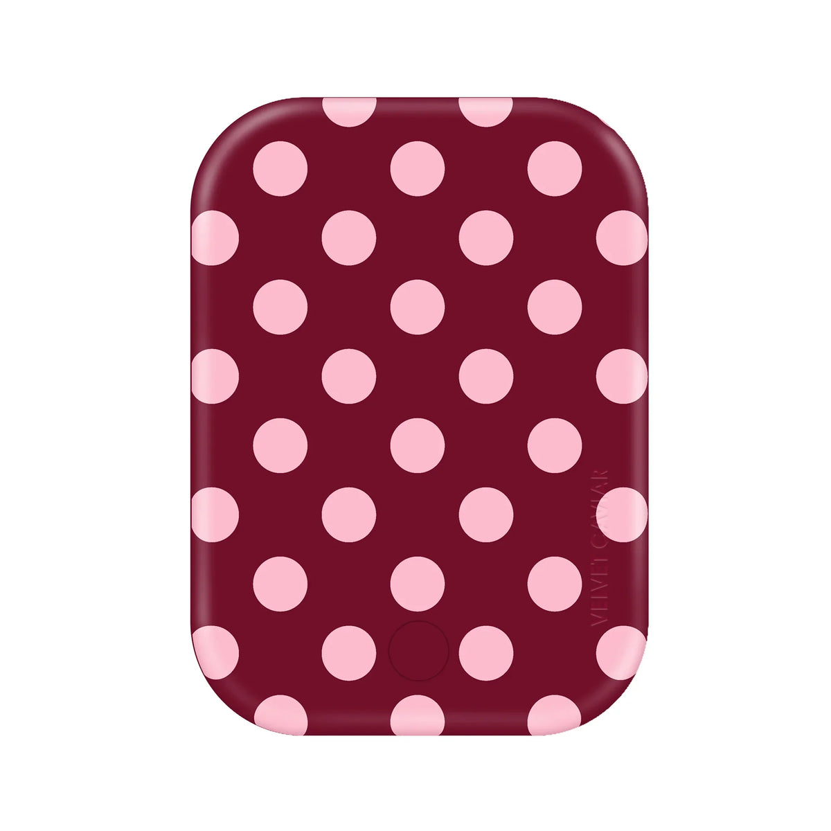 Raspberry Polka Dot Portable MagSafe Charger Power Pack