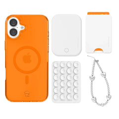 Neon Orange iPhone Bundle Set - Wallet