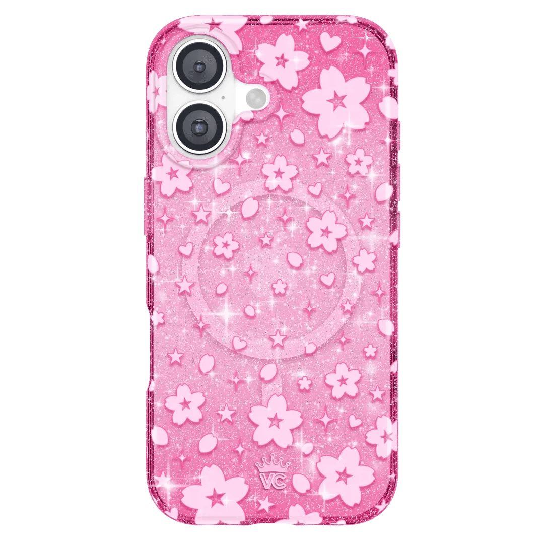 Cherry Blossom Glitter iPhone Case