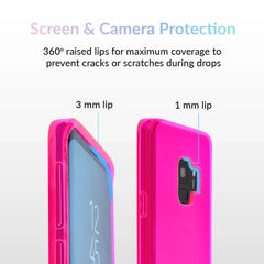 Neon Pink Clear Samsung Case