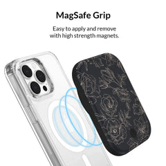 Floral Rose Gold Chrome Portable MagSafe Charger Power Pack