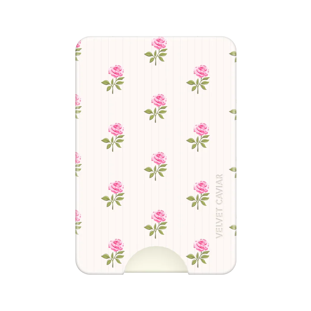 Pink Peony Floral MagSafe Wallet