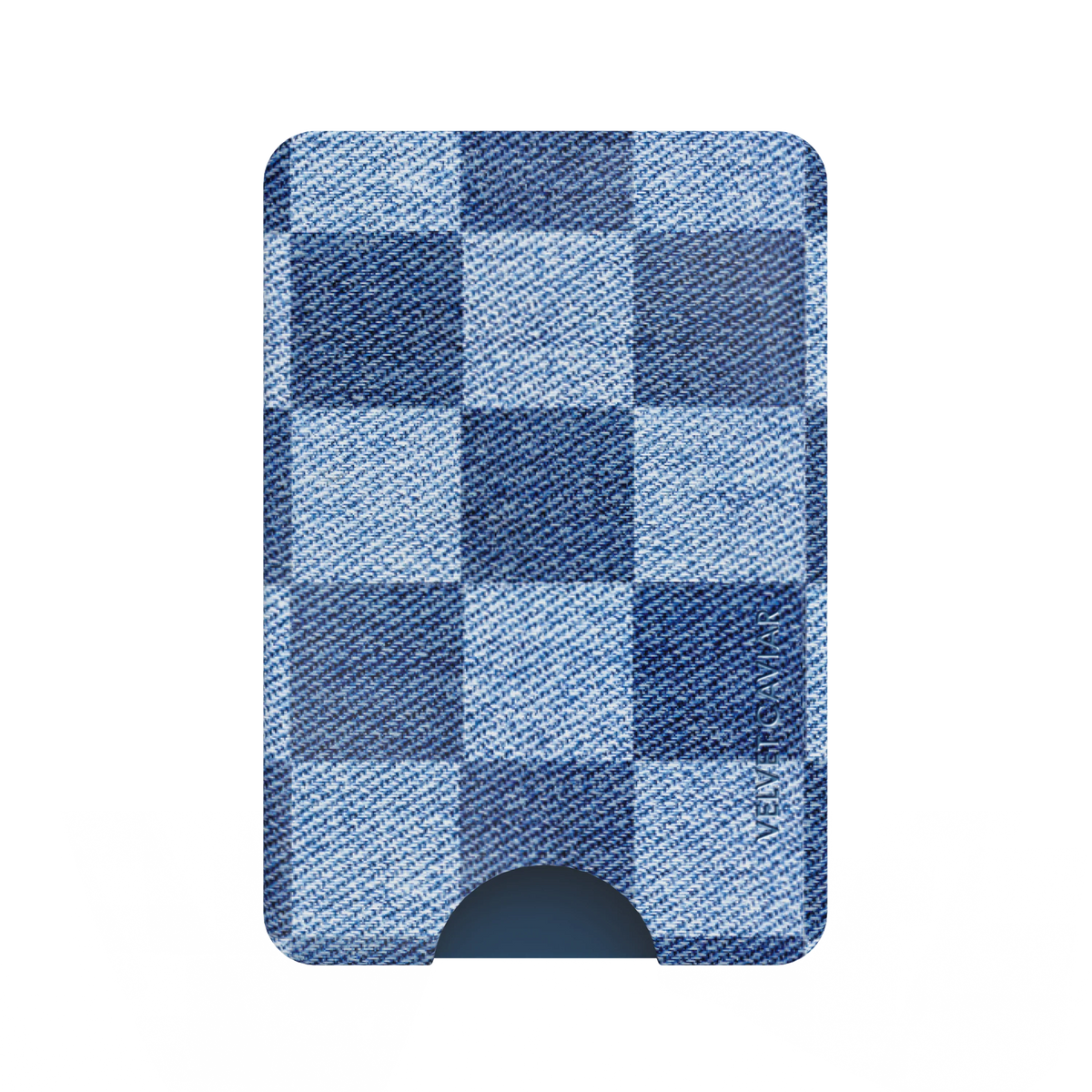 Denim Checker Magsafe Wallet