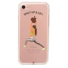 Shut Up & Lift iPhone Case Brown Hair