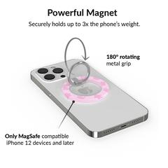 Ghosted Pink Glitter MagSafe Grip Ring